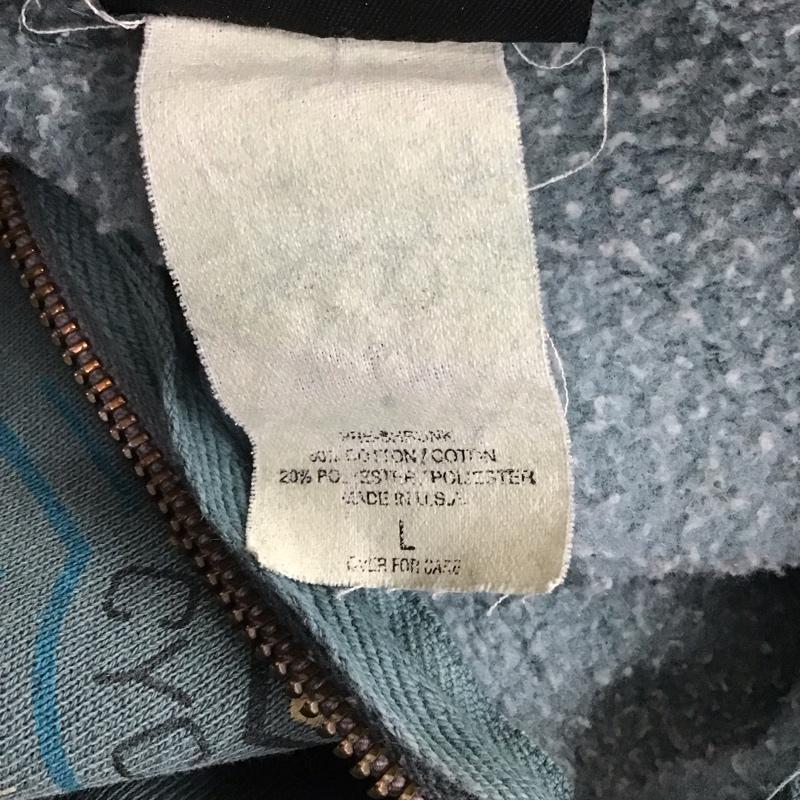 ハーレーダビッドソン Harley-Davidson トレーナー 長袖 長袖トレーナー スウェット ジップアップネック リブスウェットカットソー L ロゴ、文字 緑 / グリーン / メンズ USED 古着 中古 10124331