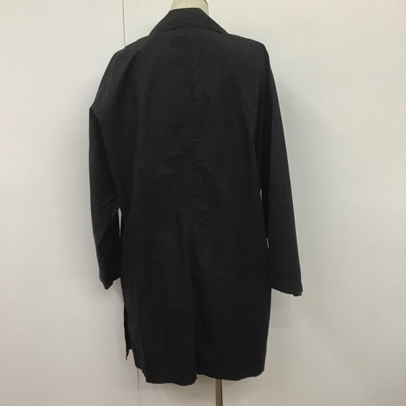 バシスブルック BASISBROEK ジャケット、上着 ジャケット、ブレザー ロングジャケット ロングコート アウター カラージャケット 4 無地 黒 / ブラック / メンズ USED 古着 中古 10107470