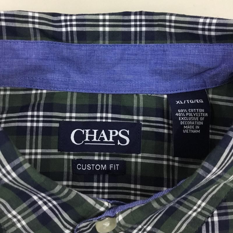 チャップス CHAPS シャツ、ブラウス 長袖 長袖シャツ カラーシャツ ポケットシャツ 長袖カットソー チェックシャツ XL チェック マルチカラー / マルチカラー /  メンズ USED 古着 中古 10113312