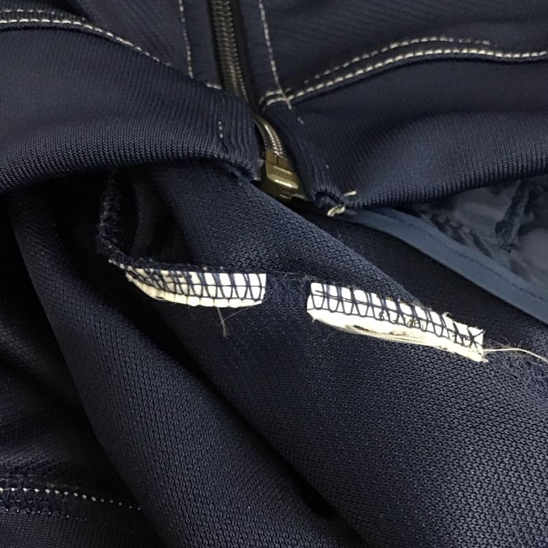 アディダス adidas ジャケット、上着 ジャケット、ブレザー ジップアップジャケット ジャンパー ジャケット カジュアルジャケット アウター ロゴ、文字 紺 / ネイビー / メンズ USED 古着 中古 10123618