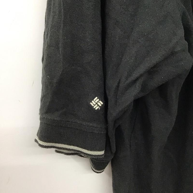 コロンビア Columbia ポロシャツ 半袖 半袖ポロシャツ カラーシャツ 半袖カットソー XL 無地 黒 / ブラック / メンズ USED 古着 中古 10139551