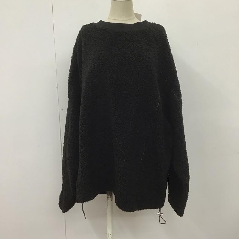 ジーナシス JEANASIS カットソー 長袖 JS063884SB ボアパイピング BIGプルオーバー タグ付き FREE 無地 黒 / ブラック /  レディース USED 古着 中古 10106999