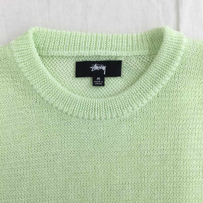 ステューシー STUSSY ニット、セーター 長袖 Light Sensitive Sweater M 無地 薄緑 / ライトグリーン / メンズ USED 古着 中古 10138534