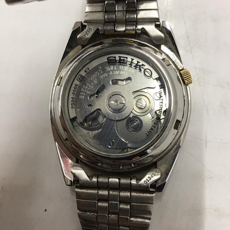 セイコー SEIKO 腕時計 アナログ(自動巻き) 7S26-0500 ロゴ、文字 金 / ゴールド / X 銀 / シルバー / メンズ USED 古着 中古 10113454