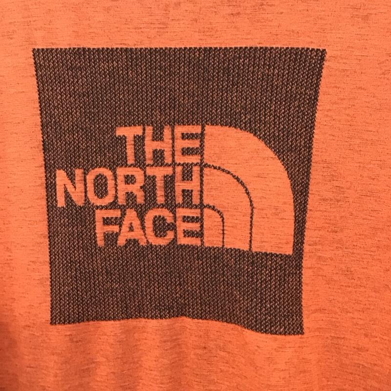 ザノースフェイス THE NORTH FACE Tシャツ 半袖 nt11932 ショートスリーブスクエアロゴジャカードティー クルーネックカットソー M ロゴ、文字 橙 / オレンジ / メンズ USED 古着 中古 10130474
