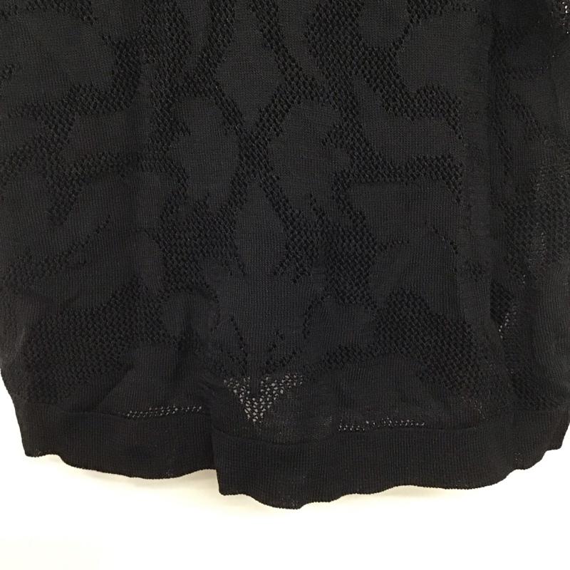 ザラ ZARA カットソー 半袖 L 無地 黒 / ブラック / レディース USED 古着 中古 10136479