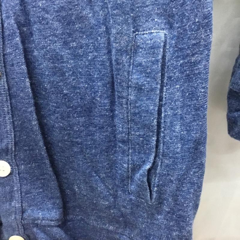 グリーンレーベルリラクシング green label relaxing カーディガン 七分袖 3227-175-0236 Vネック S 無地 青 / ブルー / メンズ USED 古着 中古 10119290