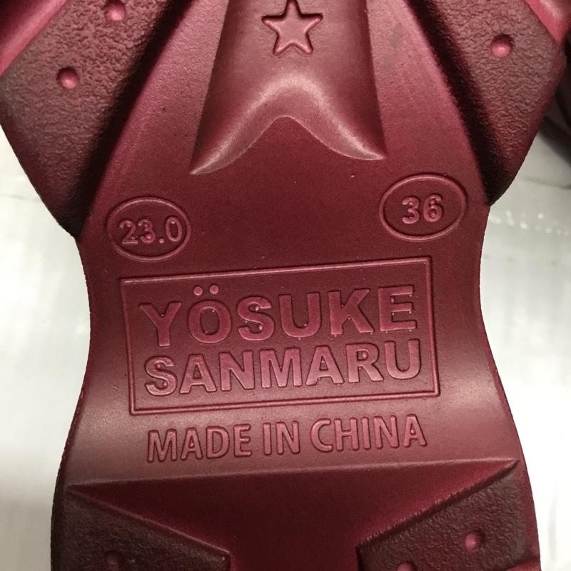 ヨースケ YOSUKE スニーカー スニーカー 23cm SANMARU 厚底 23.0cm ロゴ、文字 黒 / ブラック / X 紫 / パープル / X えんじ / ワインレッド / レディース USED 古着 中古 10108440