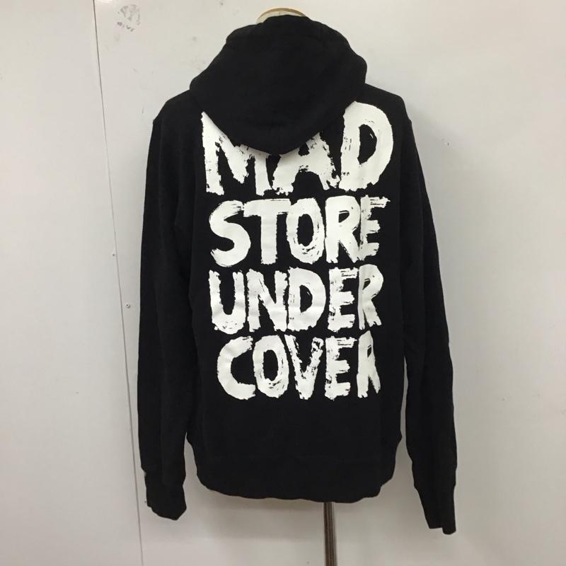 アンダーカバー UNDERCOVER パーカー 長袖 mux9805-03 バックプリント プルオーバーパーカー 長袖スウェット 5 ロゴ、文字 黒 / ブラック /  メンズ USED 古着 中古 10124946