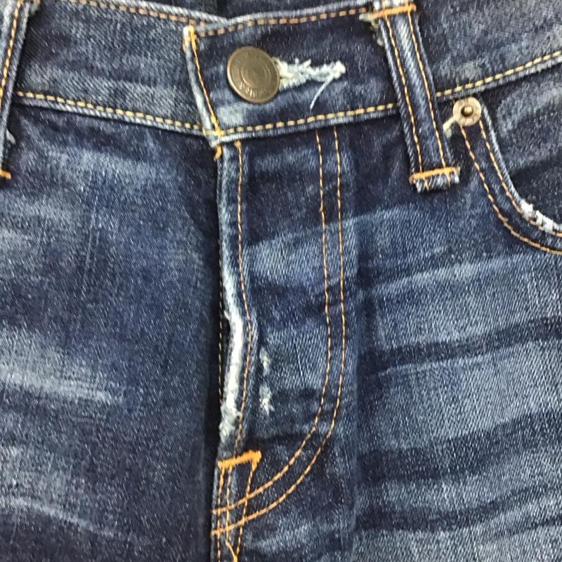 アバクロンビーアンドフィッチ ABERCROMBIE&FITCH パンツ デニム、ジーンズ デニムパンツ ワイドパンツ カジュアルパンツ Gパン 30インチ 無地 インディゴ / インディゴ / メンズ USED 古着 中古 10128682