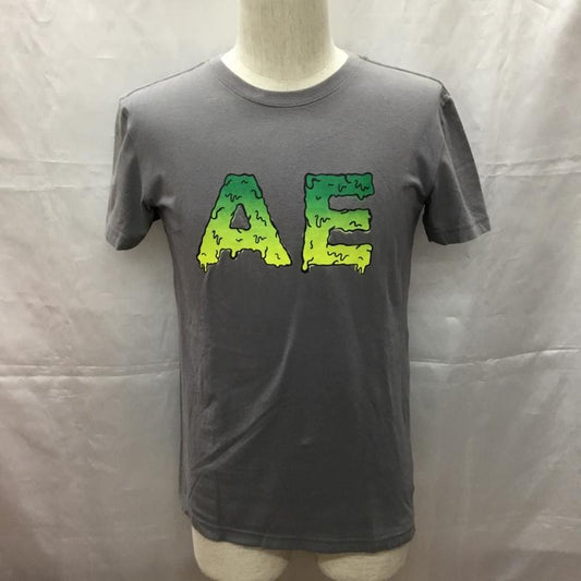 アメリカンイーグル AMERICANEAGLE Tシャツ 半袖 半袖カットソー プリントTシャツ クルーネックカットソー XS プリント 灰 / グレー /  メンズ USED 古着 中古 10109000