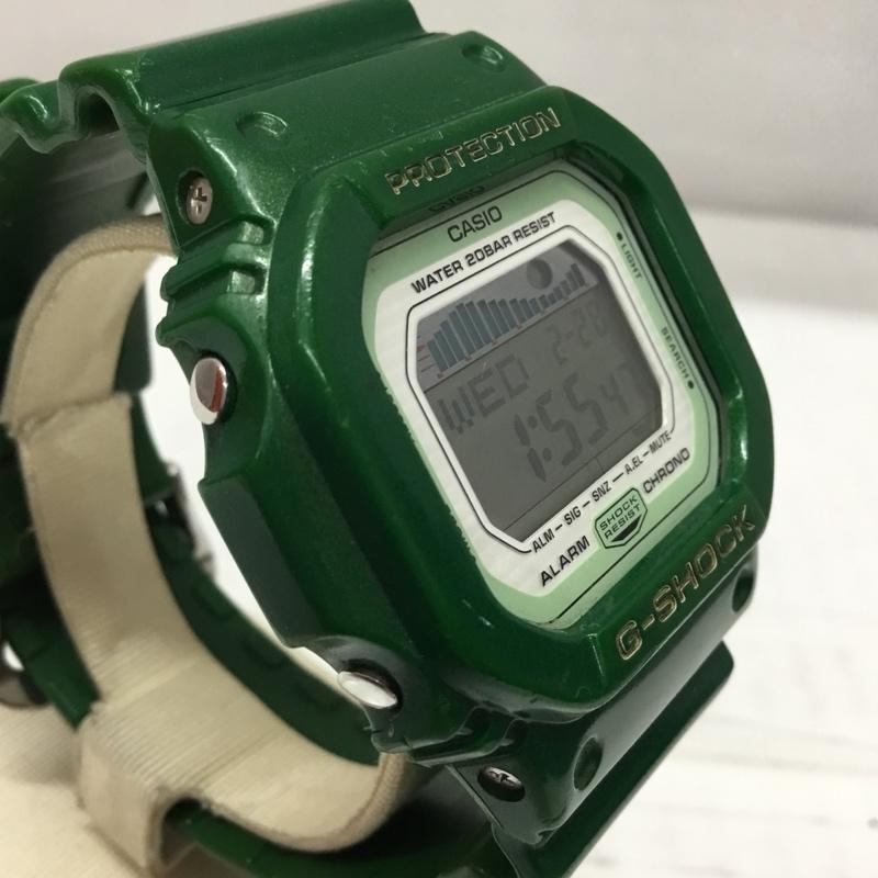 ジーショック G-SHOCK 腕時計 デジタル GLX-5600A スクエア G-LIDE ロゴ、文字 緑 / グリーン / メンズ USED 古着 中古 10106398