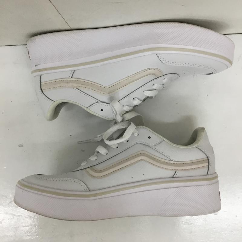 バンズ VANS スニーカー スニーカー ISSAC イサック V3942 24.5cm ロゴ、文字 白 / ホワイト / X ベージュ / ベージュ / レディース USED 古着 中古 10136327