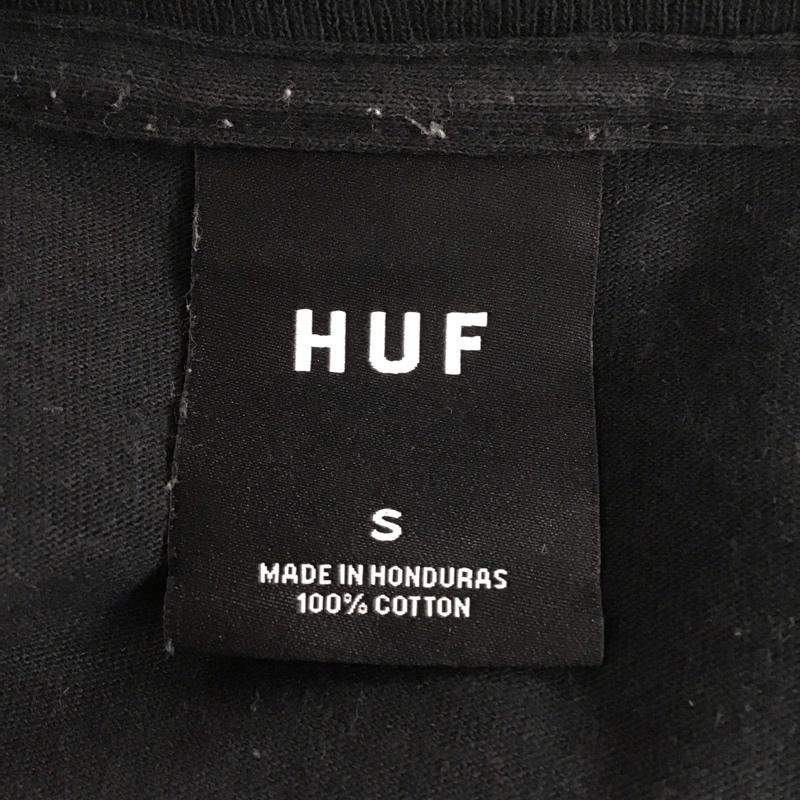 ハフ HUF Tシャツ 半袖 半袖カットソー プリントTシャツ クルーネックカットソー S ロゴ、文字 黒 / ブラック /  メンズ USED 古着 中古 10110919
