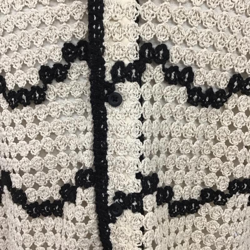 ザラ ZARA シャツ、ブラウス 半袖 半袖ニットシャツ 前開きニットカーディガン カラーシャツ L 総柄 黒 / ブラック / X ベージュ / ベージュ / メンズ USED 古着 中古 10108030