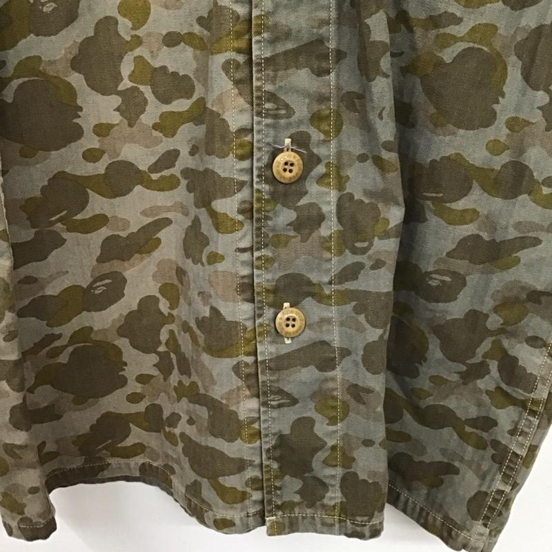 アーサスベイプ URSUS BAPE カットソー 半袖 半袖シャツ ミリタリーシャツ カラーシャツ L カモフラージュ柄・迷彩 マルチカラー / マルチカラー / メンズ USED 古着 中古 10137179