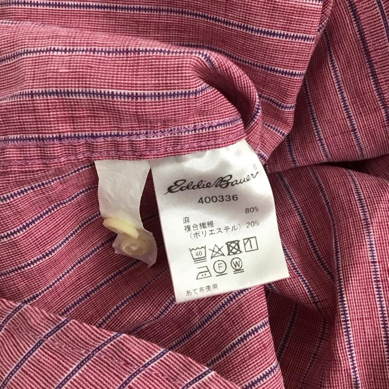 エディーバウアー Eddie Bauer シャツ、ブラウス 七分袖 M ストライプ マルチカラー / マルチカラー / メンズ USED 古着 中古 10141178