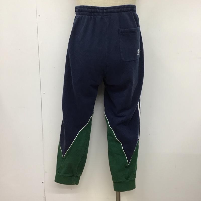 アディダス adidas パンツ ワークパンツ、ペインターパンツ ワイドパンツ カジュアルパンツ ワークパンツ ジャージ ロゴ、文字 紺 / ネイビー /  メンズ USED 古着 中古 10124766