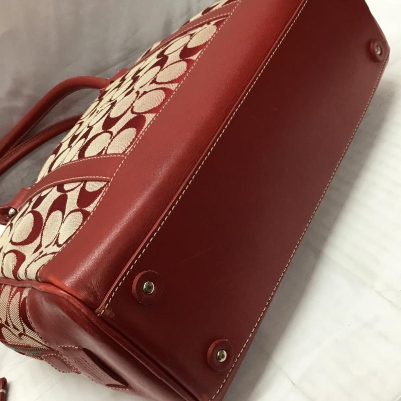 コーチ COACH ハンドバッグ ハンドバッグ E1R 6097 シグネチャー 総柄 赤 / レッド / レディース USED 古着 中古 10120736