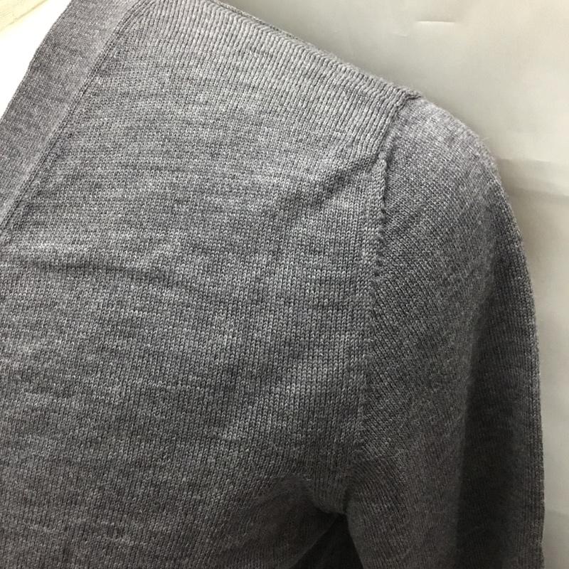 ザノーネ ZANONE カーディガン 長袖 46 無地 灰 / グレー / メンズ USED 古着 中古 10106305