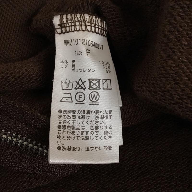 フーズフーギャラリー WHO S WHO gallery パーカー 長袖 WWZ1012106A0017 PTNジップパーカ FREE ロゴ、文字 茶 / ブラウン / レディース USED 古着 中古 10119591