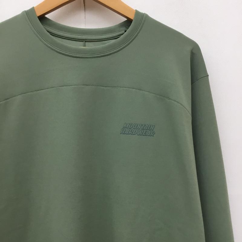 マウンテン ハード ウェアー MOUNTAIN HARDWEAR カットソー 長袖 OE0875-354 L ロゴ、文字 緑 / グリーン / メンズ USED 古着 中古 10139058