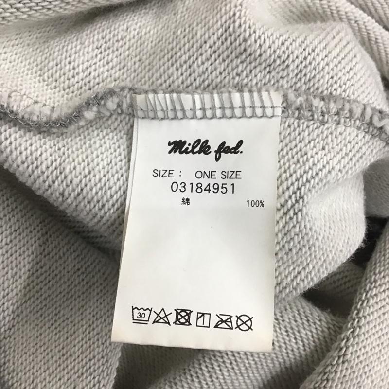 ミルクフェド MILKFED. ワンピース ロングスカート 03184951 スリーブロゴ スウェット ロゴ、文字 灰 / グレー / レディース USED 古着 中古 10112020