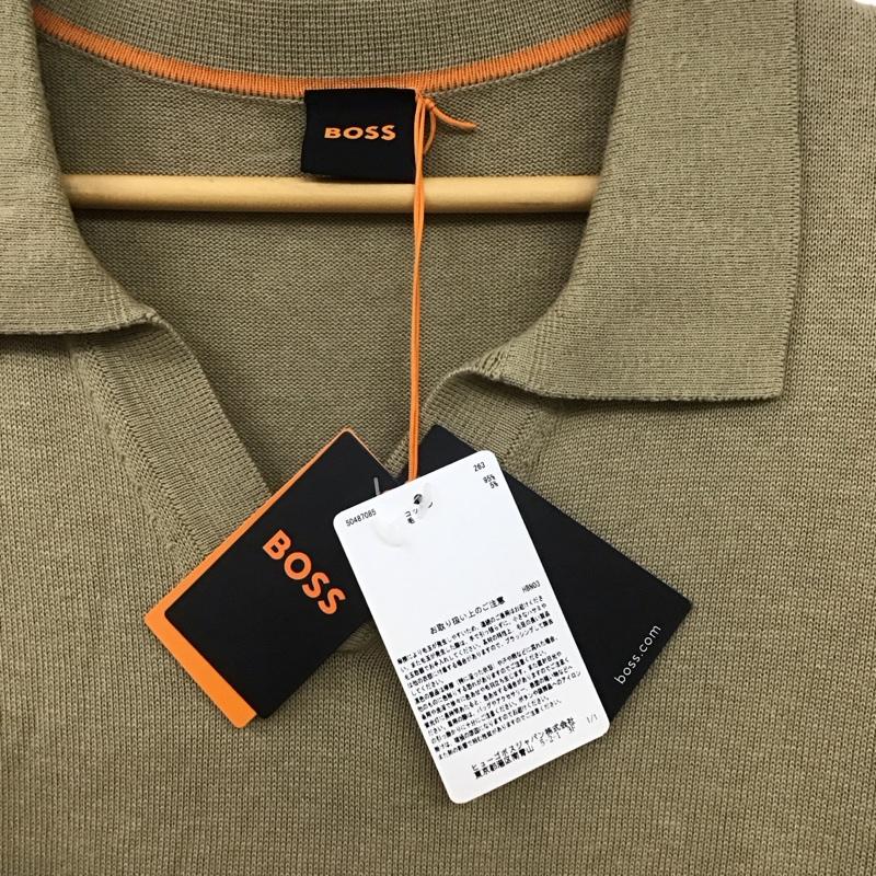 ボス BOSS ポロシャツ 半袖 Anrepolo カシミア混 タグ付き XXL 無地 ベージュ / ベージュ / メンズ USED 古着 中古 10133277