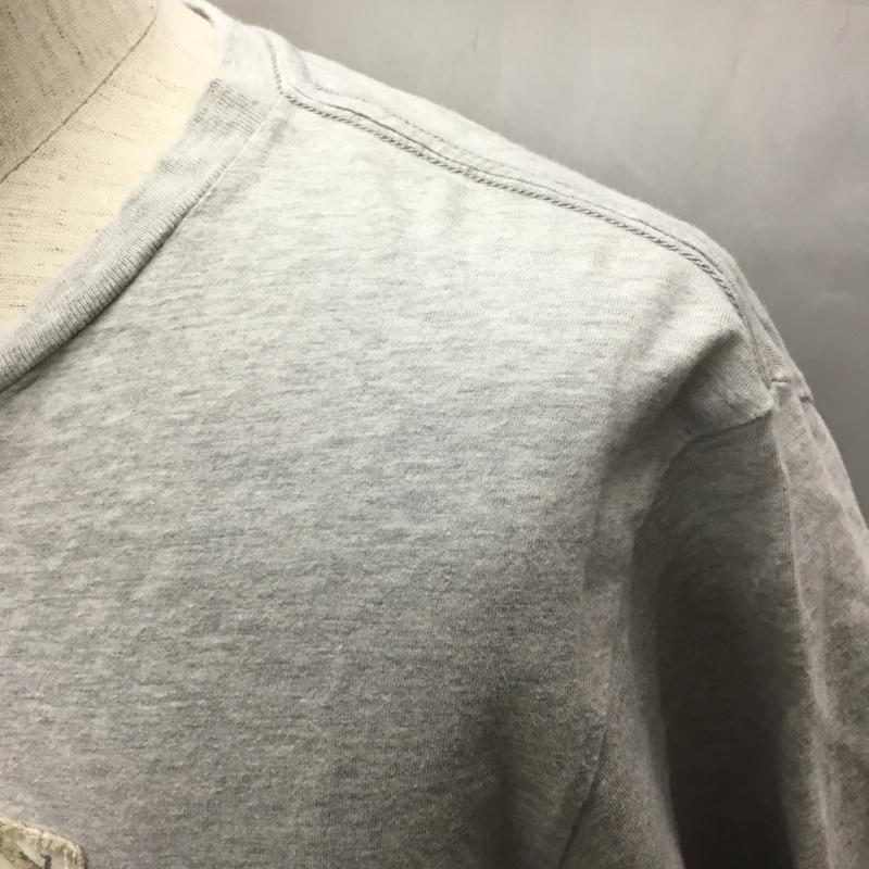 ポロジーンズ Polo Jeans Co. Tシャツ 半袖 半袖カットソー プリントTシャツ クルーネックカットソー XL プリント 灰 / グレー /  メンズ USED 古着 中古 10108532