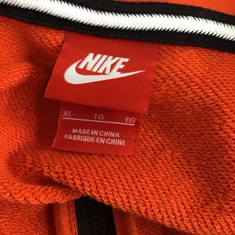 ナイキ NIKE ジャケット、上着 ジャンパー、ブルゾン ho140509twc パーカー ジップアップパーカー スポーツウェア XL ロゴ、文字 橙 / オレンジ / レディース USED 古着 中古 10114654