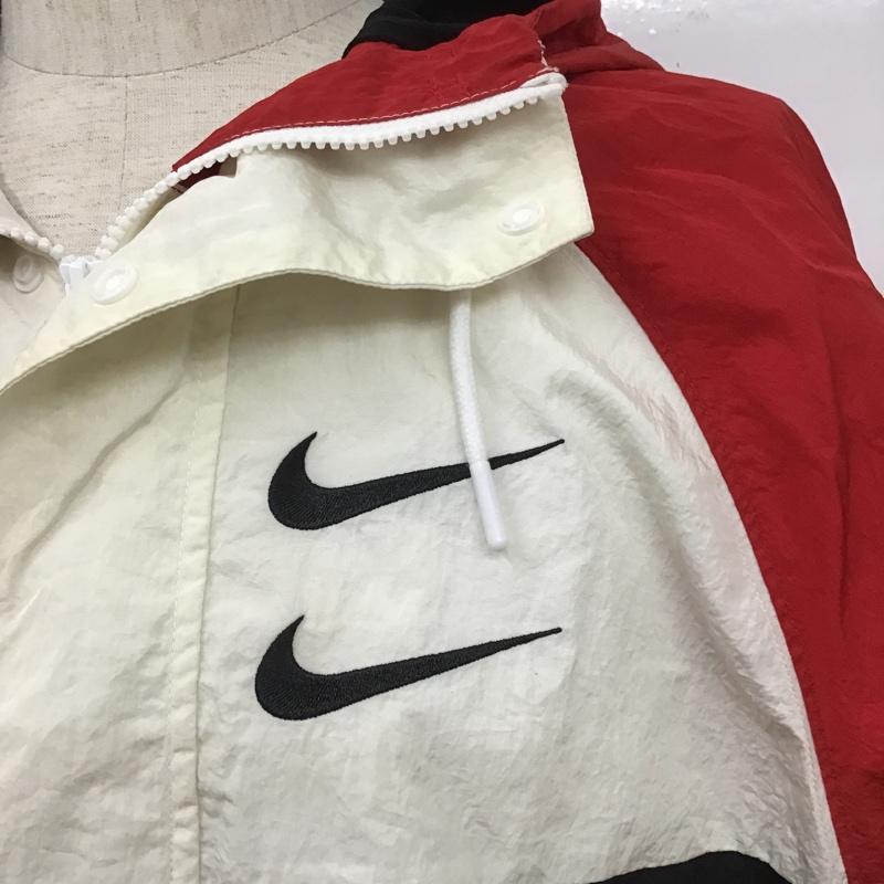 ナイキ NIKE ジャケット、上着 ジャンパー、ブルゾン cj4889-657 ナイロンジャケット ジップアップジャケット スポーツウェア S ロゴ、文字 白 / ホワイト / X 黒 / ブラック / X 赤 / レッド / メンズ USED 古着 中古 10105751