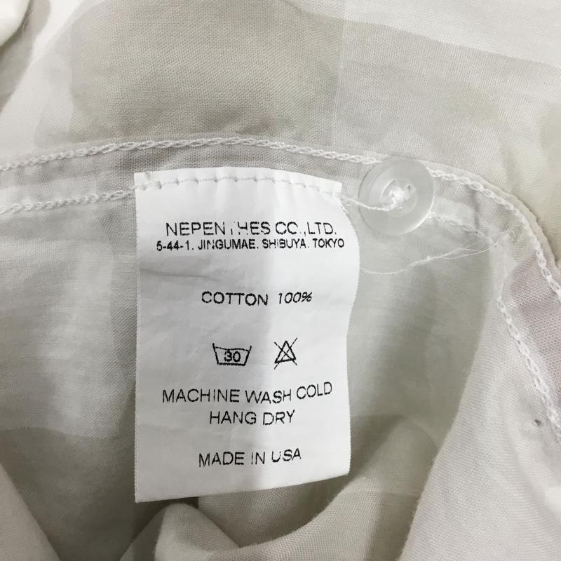 エンジニアードガーメンツ Engineered Garments シャツ、ブラウス 長袖 ウエスタンシャツ XS チェック 白 / ホワイト / X グレージュ / グレージュ / メンズ USED 古着 中古 10117728