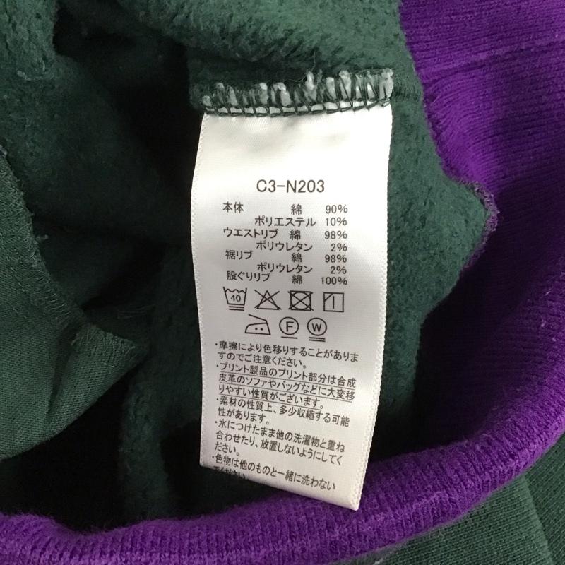 チャンピオン Champion パンツ ワークパンツ、ペインターパンツ c3-n203 スウェット ワイドパンツ ジャージ L ロゴ、文字 緑 / グリーン /  メンズ USED 古着 中古 10126438