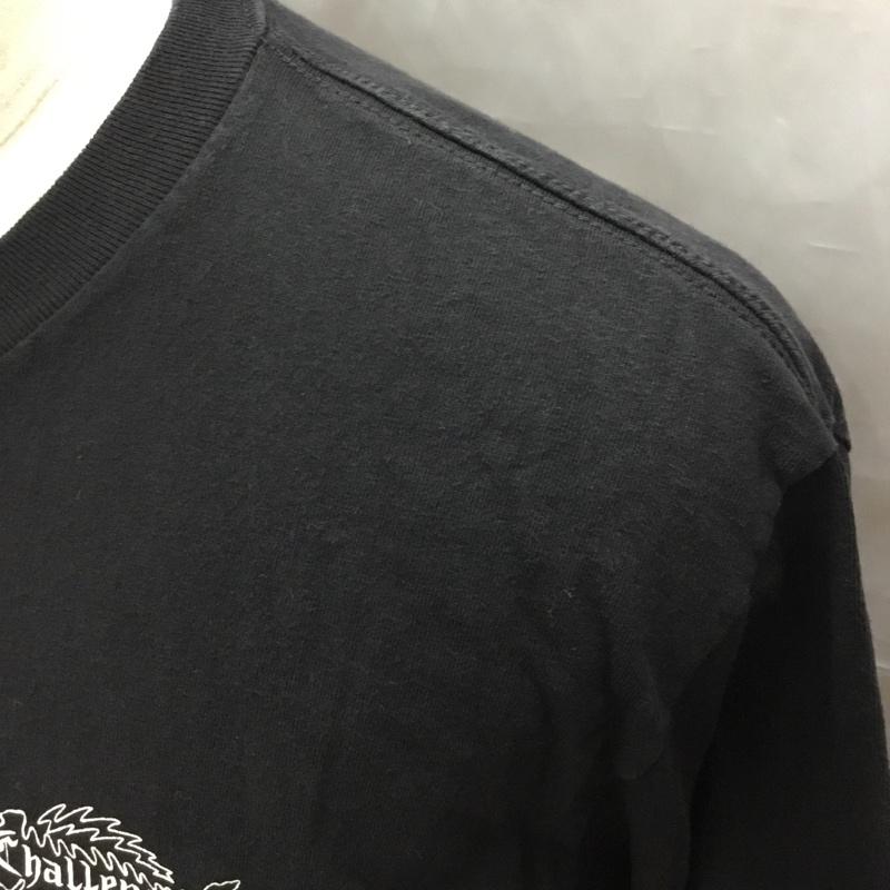 チャレンジャー CHALLENGER カットソー 長袖 長袖カットソー クルーネックカットソー ロングスリーブカットソー プリントTシャツ L ロゴ、文字 黒 / ブラック /  メンズ USED 古着 中古 10112210