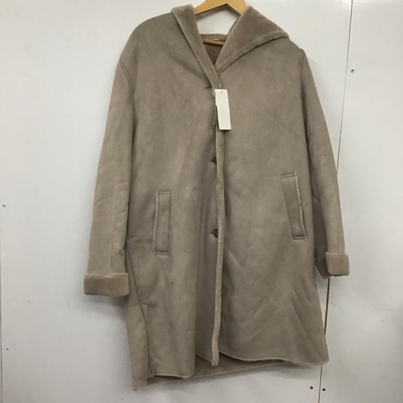 ユニクロ UNIQLO コート コート一般 212-409857 ムートンタッチフーデットコート ロングコート XL 無地 ベージュ / ベージュ / レディース USED 古着 中古 10132643