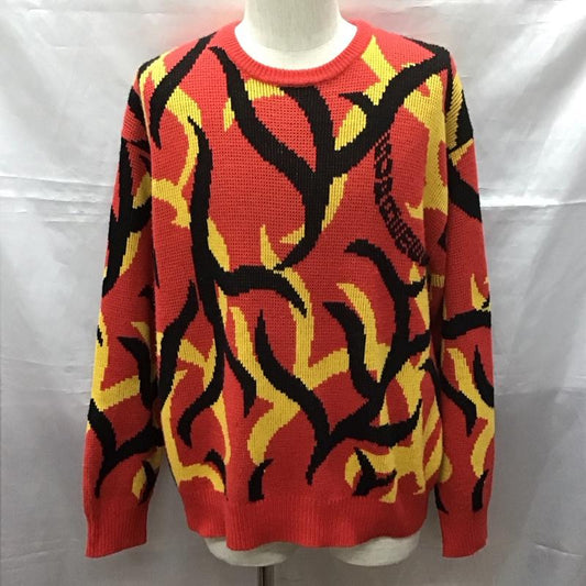 シュプリーム Supreme ニット、セーター 長袖 長袖ニットカットソー ニット セーター クルーネックニット L プリント マルチカラー / マルチカラー /  メンズ USED 古着 中古 10113588