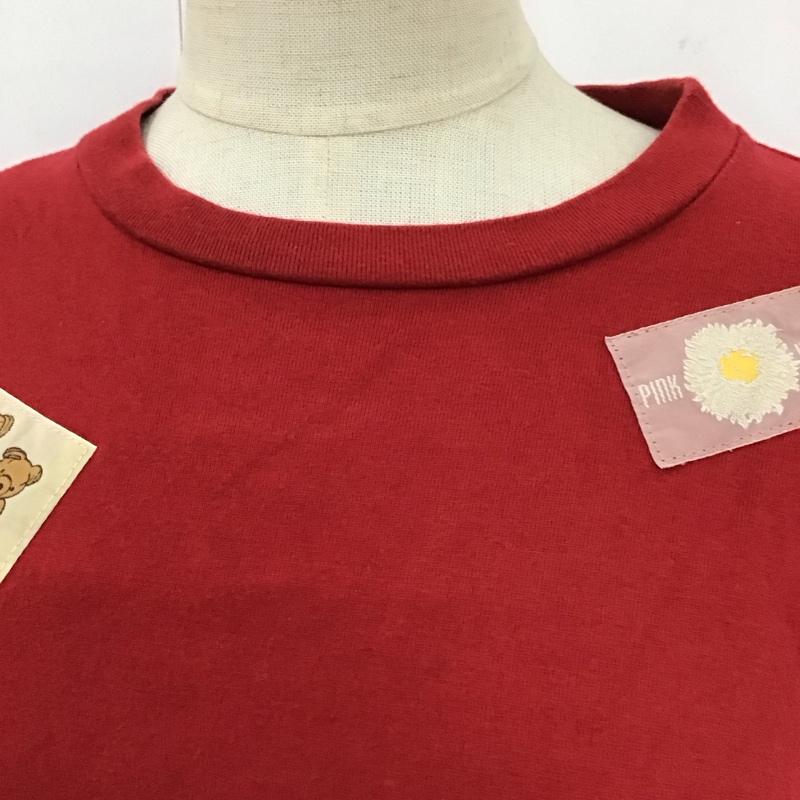 ピンクハウス PINK HOUSE Tシャツ 半袖 半袖カットソー プリントTシャツ クルーネックカットソー L ロゴ、文字 赤 / レッド / レディース USED 古着 中古 10117313