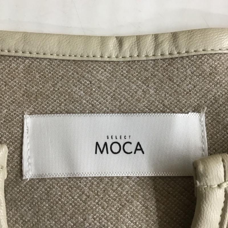 セレクトモカ select MOCA カットソー 長袖 10007197-2 パイピングオーバープルオーバー ヘリンボーン FREE ベージュ / ベージュ / レディース USED 古着 中古 10118017
