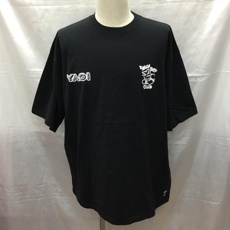 パブリュクス PUBLUX Tシャツ 半袖 半袖カットソー プリントTシャツ クルーネックカットソー L プリント 黒 / ブラック / メンズ USED 古着 中古 10114045