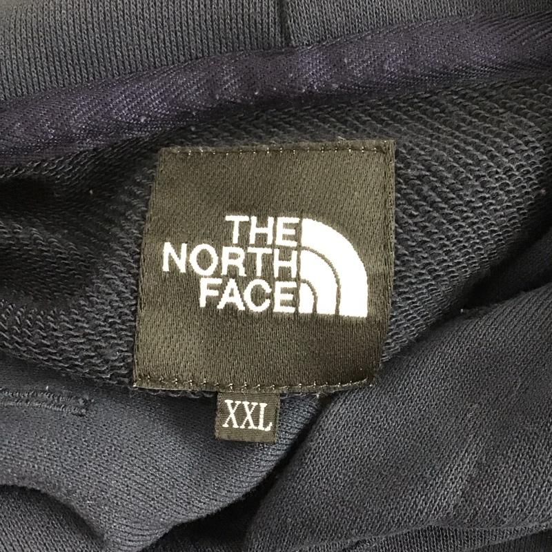 ザノースフェイス THE NORTH FACE パーカー 長袖 nt12034 バックスクエアロゴフーディ 長袖スウェットパーカー XXL ロゴ、文字 紺 / ネイビー / メンズ USED 古着 中古 10138709