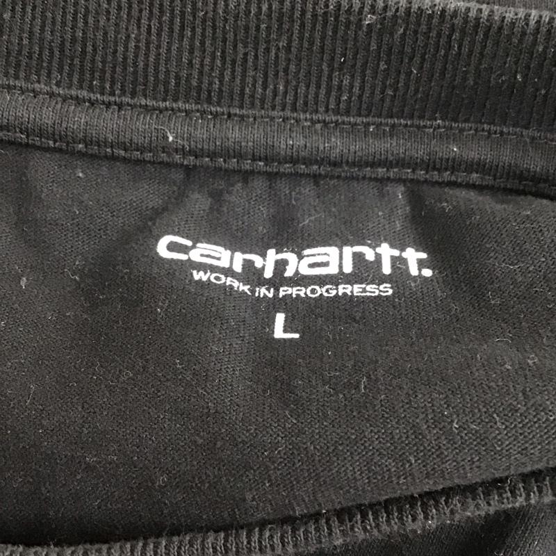カーハート Carhartt Tシャツ 半袖 半袖カットソー プリントTシャツ クルーネックカットソー L プリント 黒 / ブラック /  メンズ USED 古着 中古 10112752