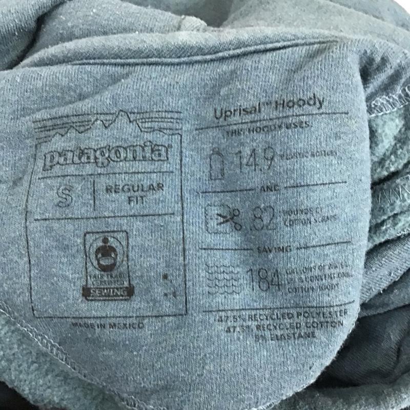パタゴニア patagonia パーカー 長袖 長袖パーカー フード付きパーカー プリントスウェット トレーナー S ロゴ、文字 青 / ブルー /  メンズ USED 古着 中古 10119523