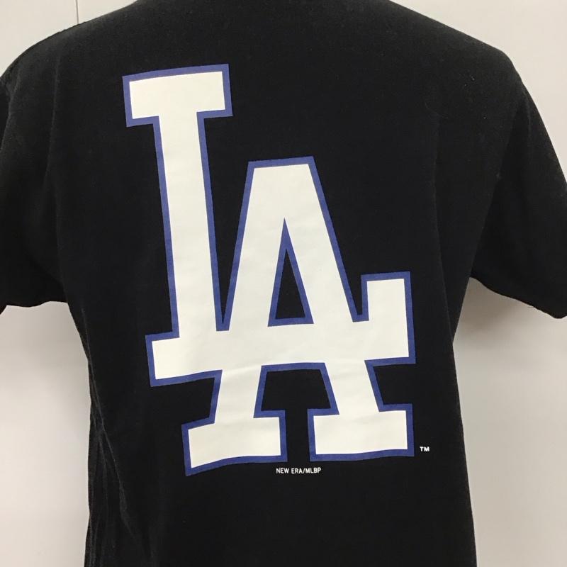 ニューエラ NEW ERA Tシャツ 半袖 半袖カットソー プリントTシャツ クルーネックカットソー XLARGE S ロゴ、文字 黒 / ブラック /  メンズ USED 古着 中古 10111118