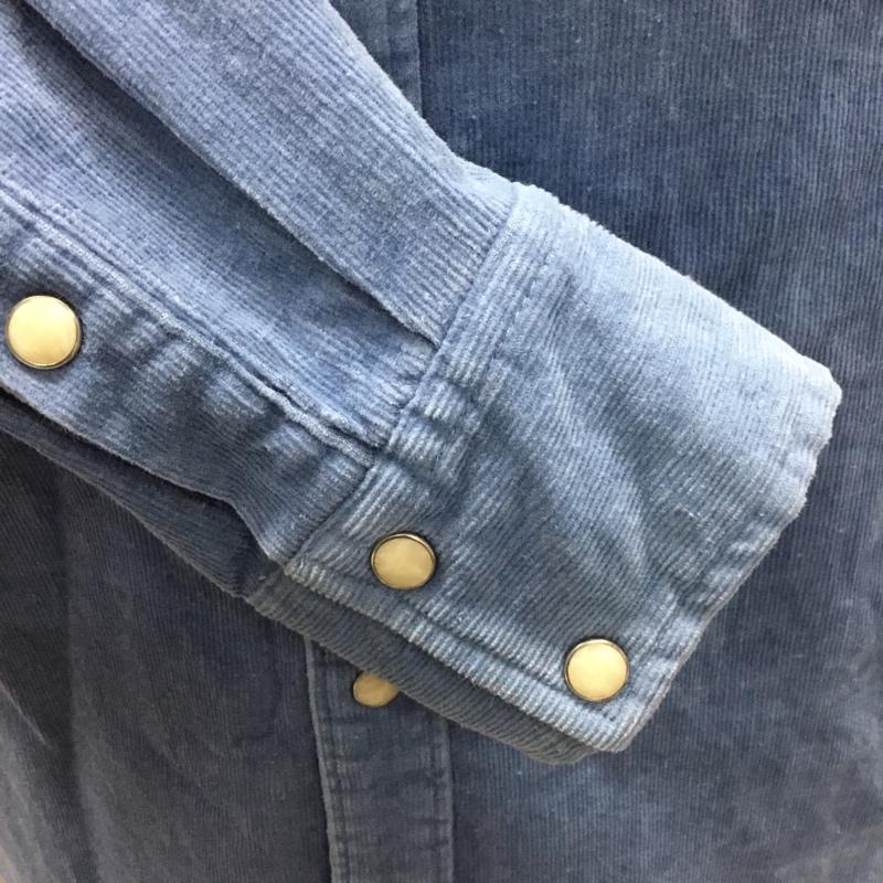 ナッカード KNACKERED シャツ、ブラウス 長袖 長袖シャツ カラーシャツ ポケットシャツ 長袖カットソー コーデュロイジャケット M 無地 水色 / ライトブルー /  メンズ USED 古着 中古 10108932
