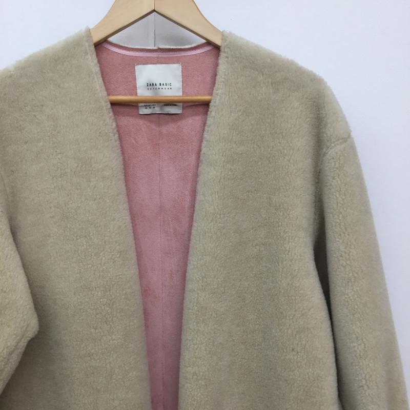 ザラベーシック ZARA BASIC コート コート一般 ボアコート XS 無地 ベージュ / ベージュ / レディース USED 古着 中古 10137467