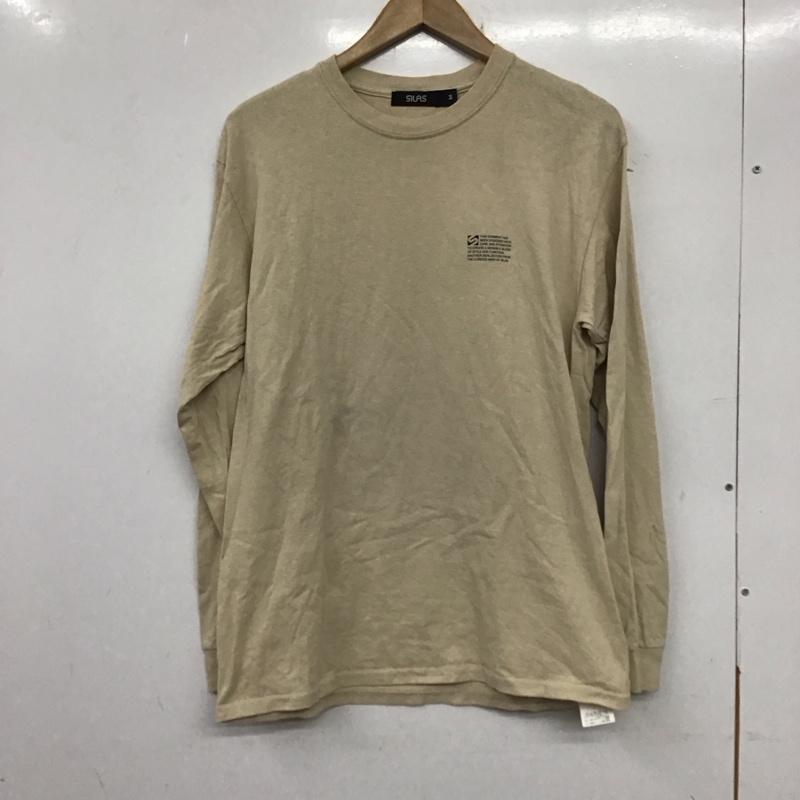 サイラス SILAS Tシャツ 長袖 10194108 LS TEE TAGLINE M 無地 X ロゴ、文字 ベージュ / ベージュ / メンズ USED 古着 中古 10136889