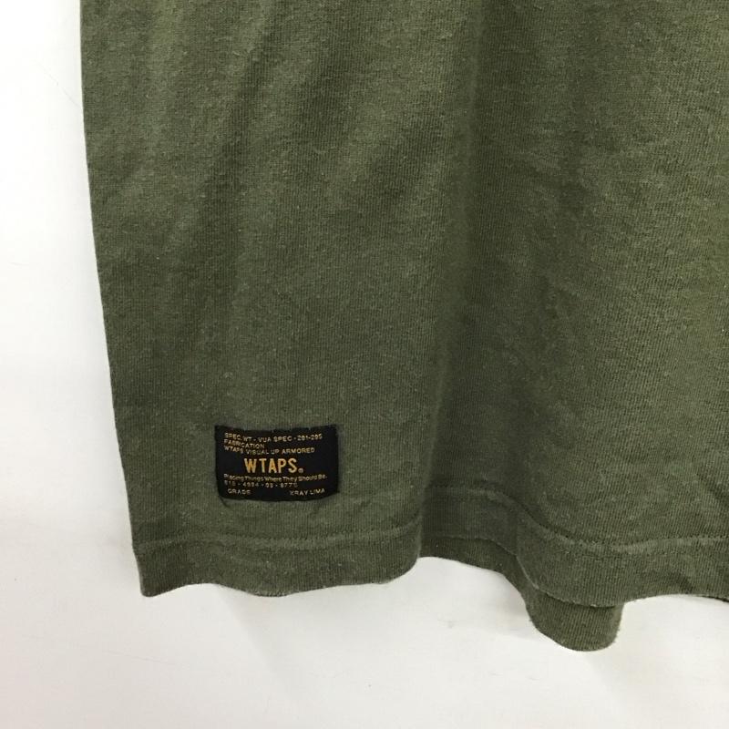 ダブルタップス WTAPS Tシャツ 半袖 半袖カットソー プリントTシャツ クルーネックカットソー XL ロゴ、文字 カーキ / カーキ / メンズ USED 古着 中古 10137029