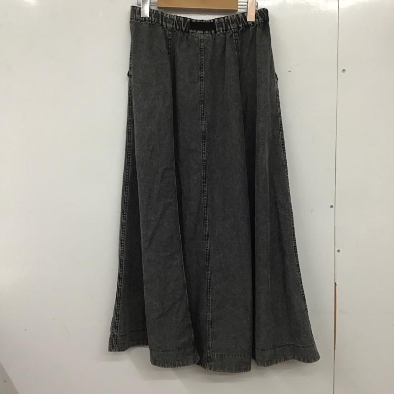 ニコアンド niko and... スカート ロングスカート L 無地 黒 / ブラック / レディース USED 古着 中古 10137169