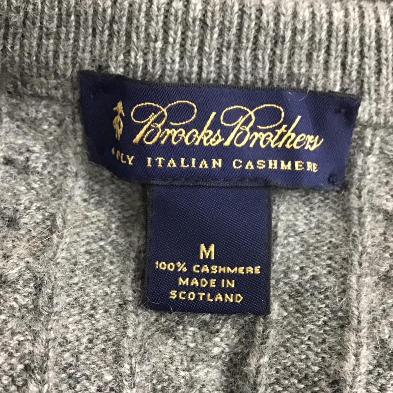 ブルックスブラザーズ BROOKS BROTHERS ニット、セーター 長袖 長袖ニットカットソー ニット セーター Vネックニット M 総柄 灰 / グレー / メンズ USED 古着 中古 10112555