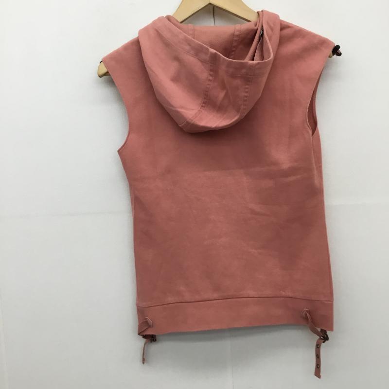 バーバリーブルーレーベル BURBERRY BLUE LABEL パーカー 半袖 ノースリーブパーカー 38 ロゴ、文字 桃 / ピンク / レディース USED 古着 中古 10130848